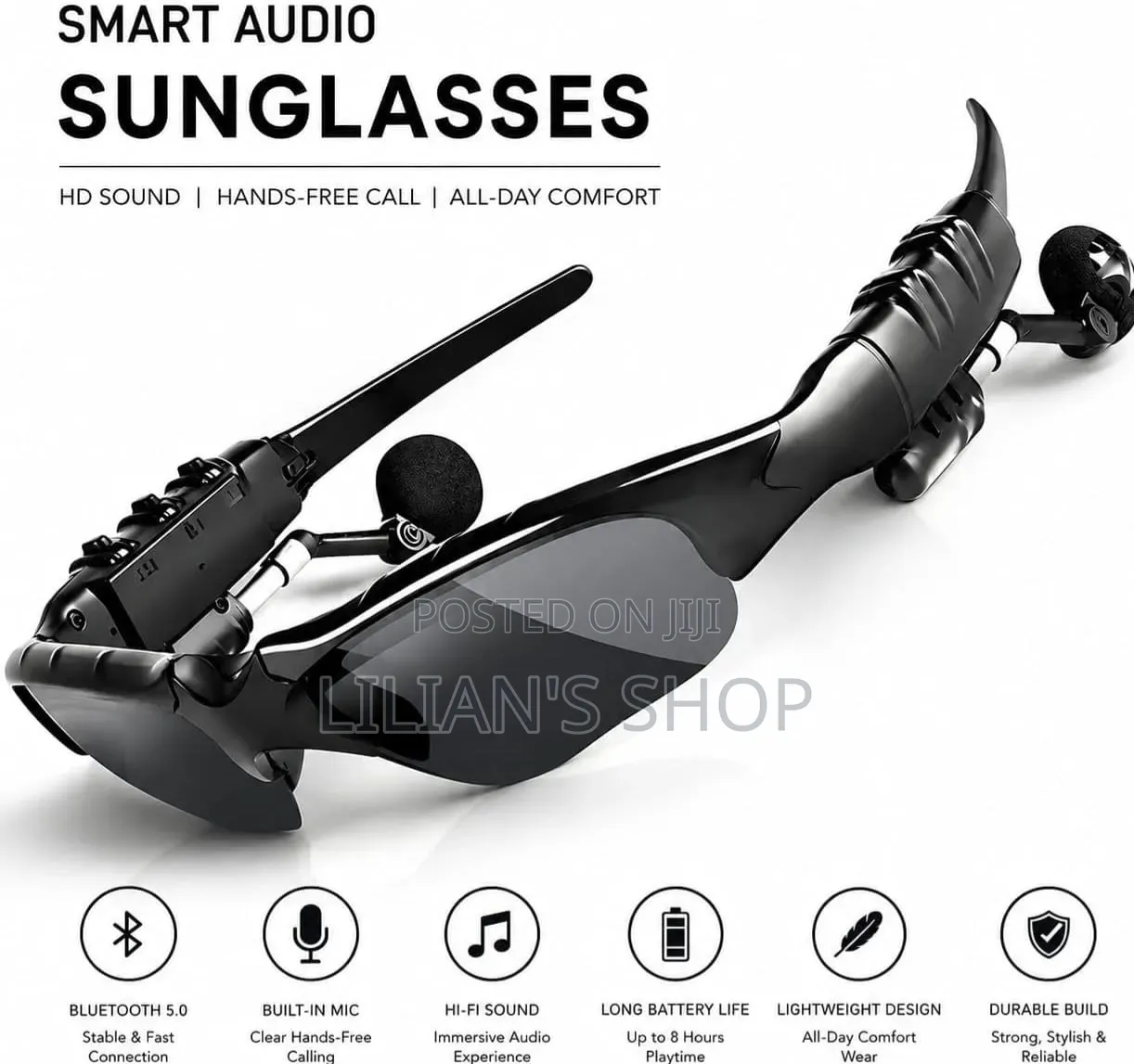 Wraparound Smart Bluetooth Audio Sunglasses