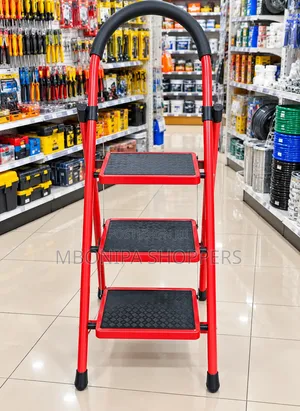 Heavy-Duty 3-Step Folding Ladder – Strong Non-Slip
