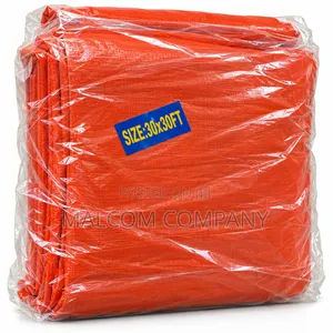 30×30FT Tarpaulin Waterproof Heavy Duty Cover Sheet – Orange