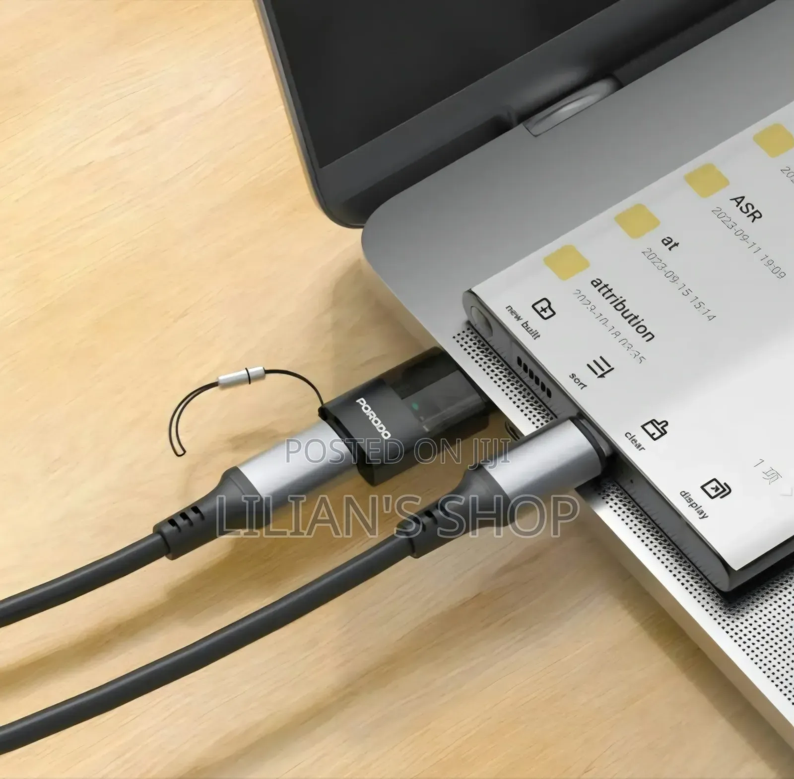 Porodo Minilink Transparent OTG Adapter USB-C to USB-A