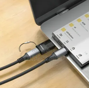 Porodo Minilink Transparent OTG Adapter USB-C to USB-A