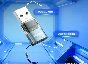 Porodo Minilink Transparent OTG Adapter USB-C to USB-A