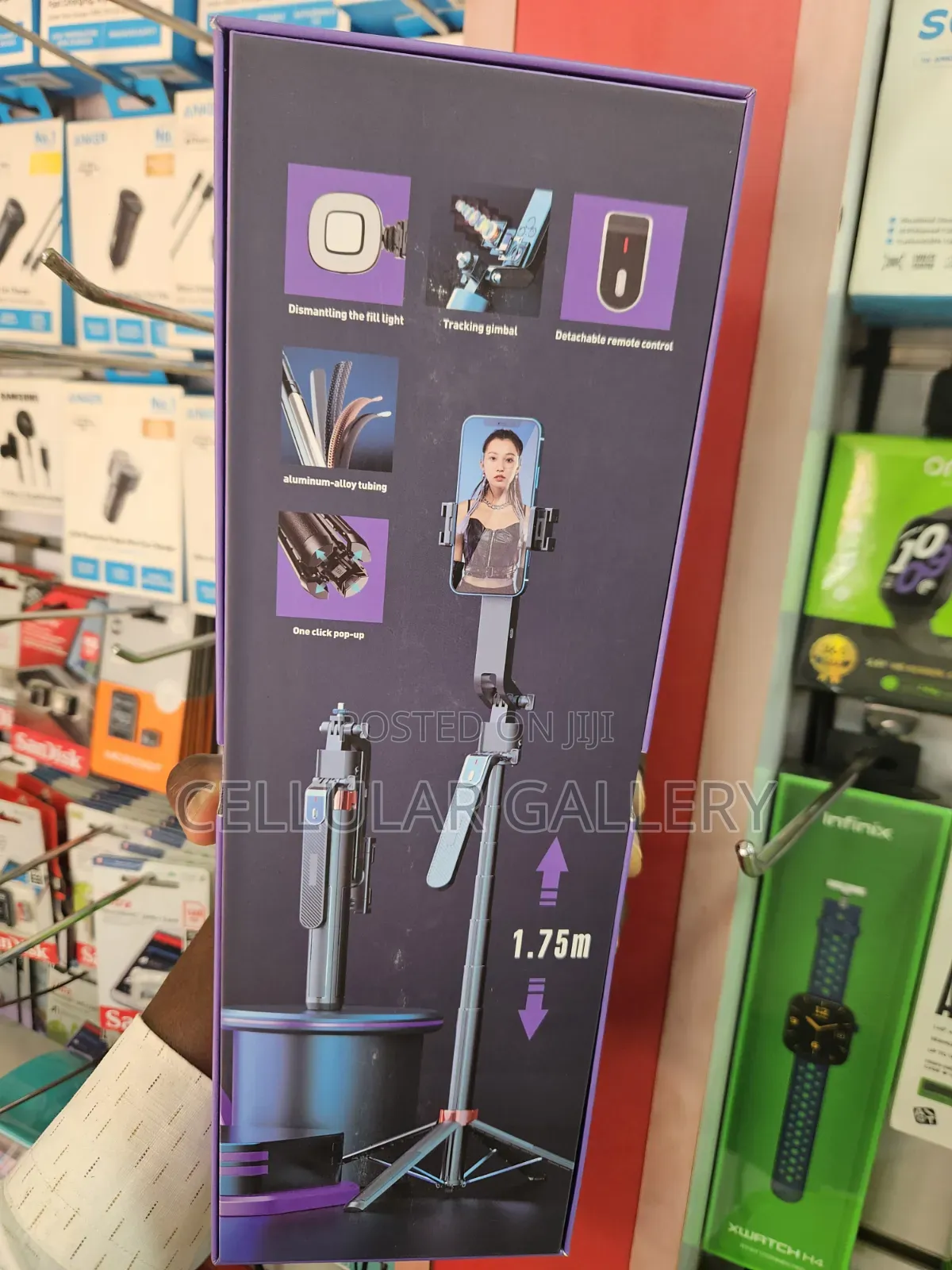 Tripod Tracking Gimbal Selfie Stick Q185 360-Degree Rotation