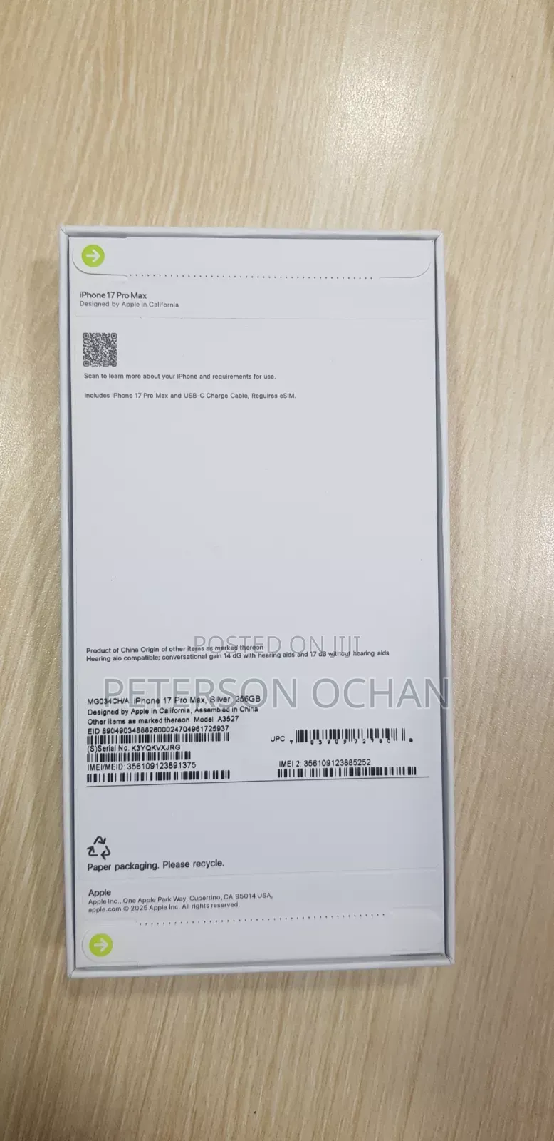 New Apple iPhone 17 Pro Max 512 GB Orange