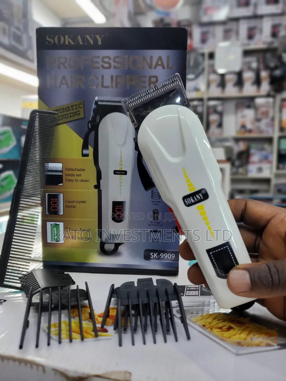 Sokany Professional Hair Clipper SK-9909 in White