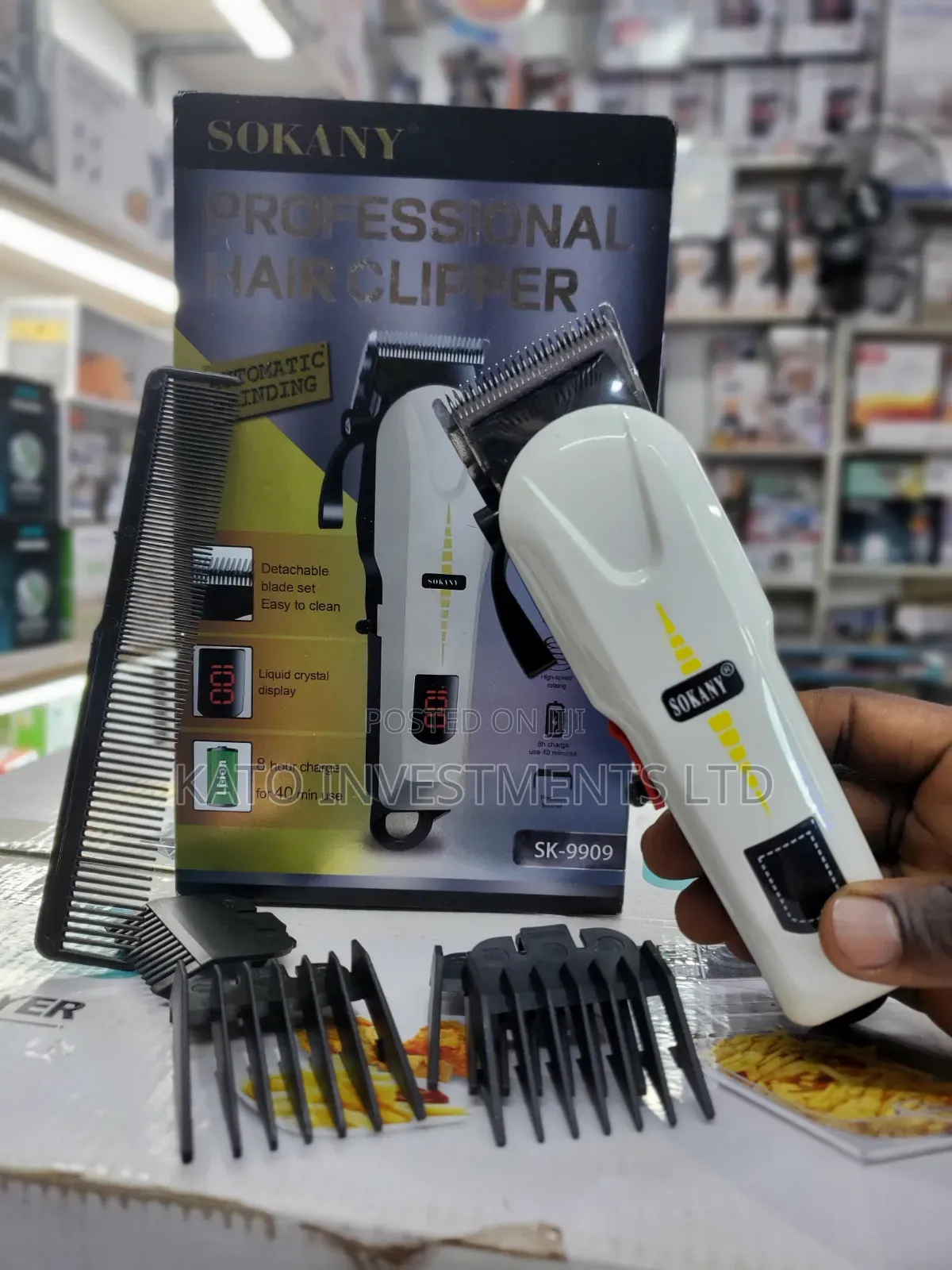 Sokany Professional Hair Clipper SK-9909 in White