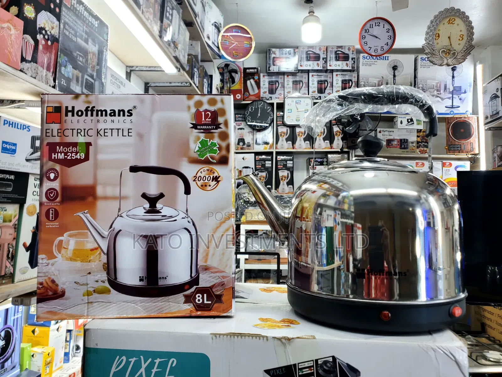 Hoffmans 8L Electric Kettle HM-2549 With a 2000W Heating Capacity