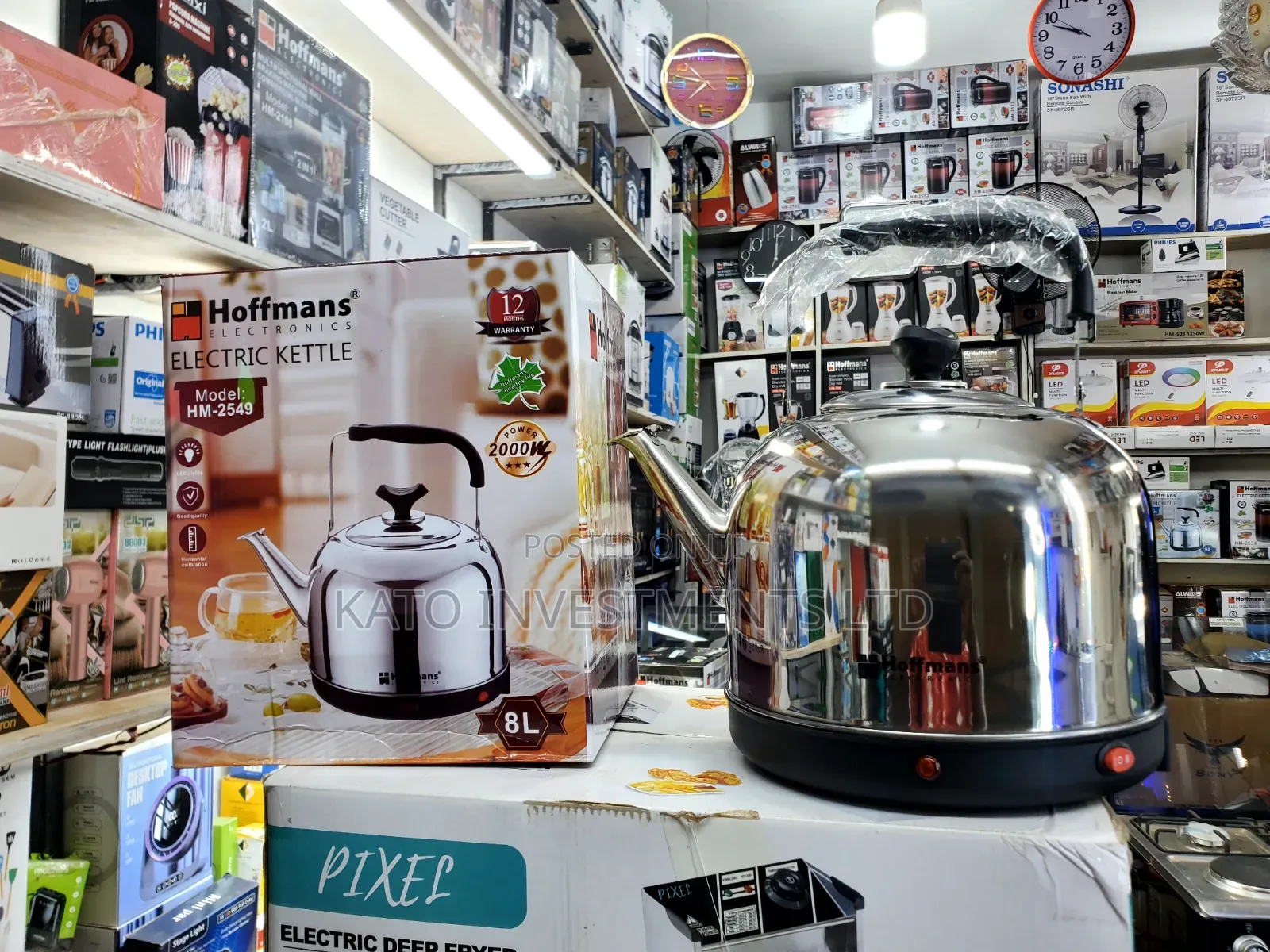 Hoffmans 8L Electric Kettle HM-2549 With a 2000W Heating Capacity