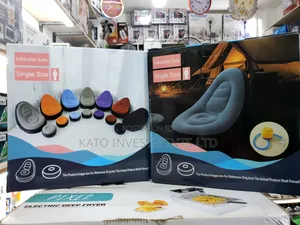 Single-Size Inflatable Lazy Sofa With a Matching Footrest Ottoman
