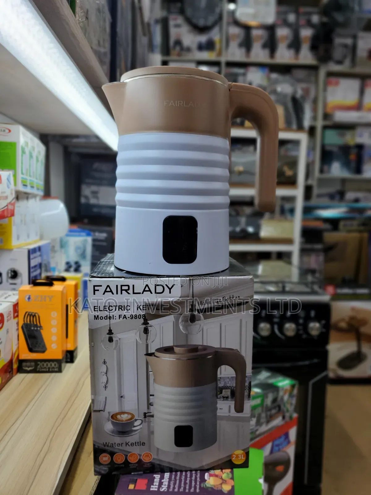 Fairlady Electric Kettle (Model: FA-9808) in a White