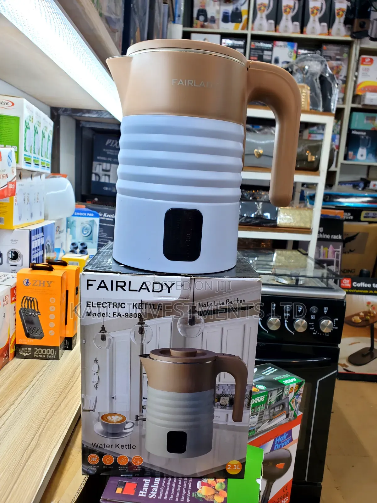 Fairlady Electric Kettle (Model: FA-9808) in a White