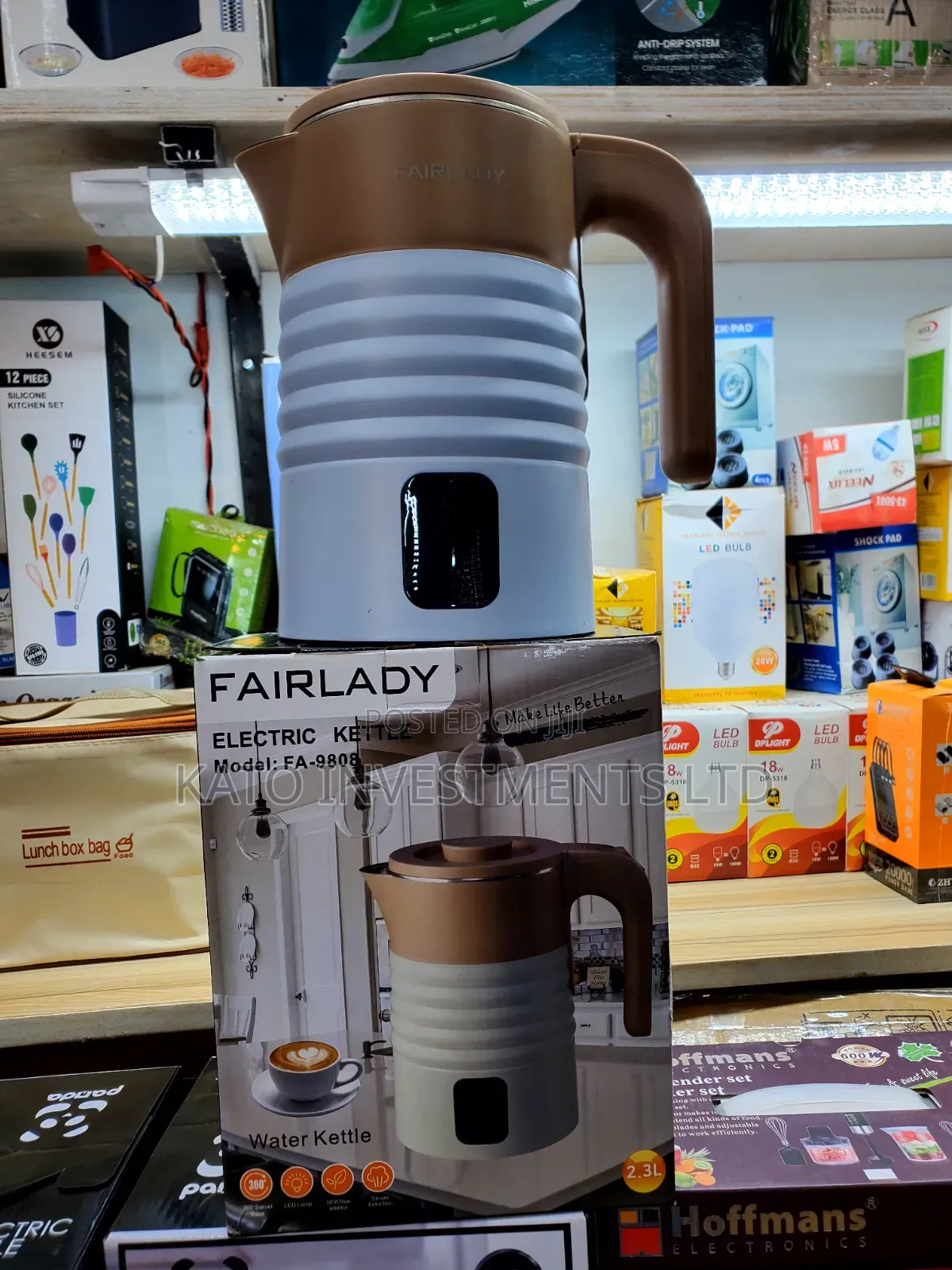 Fairlady Electric Kettle (Model: FA-9808) in a White