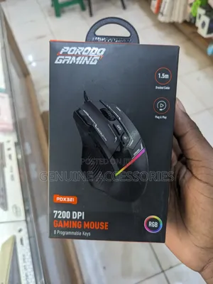 Porodo Gaming 8d RGB Wired Mouse With 7200 Dpi Sensitivity,