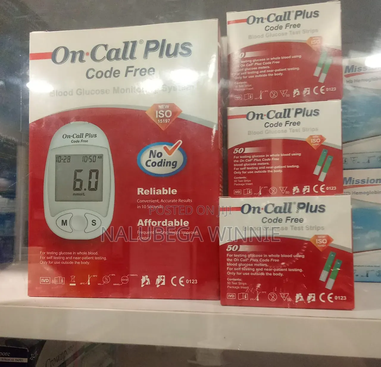 Oncall Glucometer Machines and Strips (Code Free)