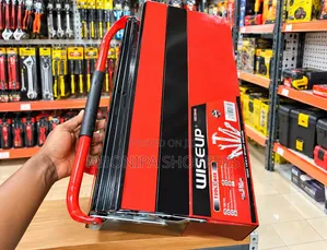 Heavy-Duty Empty Tool Box – Red Black Metal Tool Storage Case