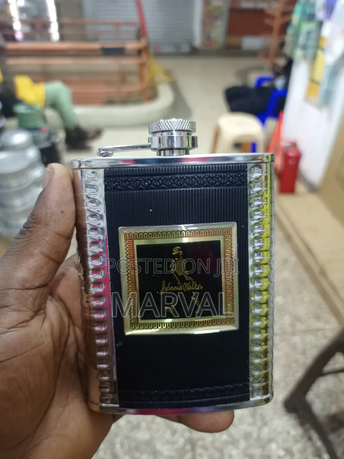 Johnnie Walker-Branded Stainless Steel Hip Flask