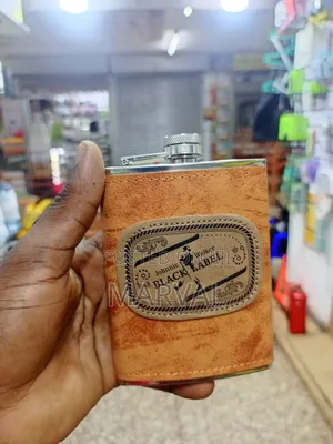 Rustic Elegance Johnnie Walker Black Label Hip Flask