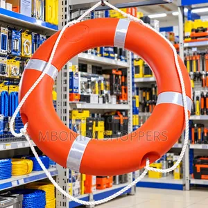 Heavy-Duty Orange Lifebuoy Ring With Safety Rope