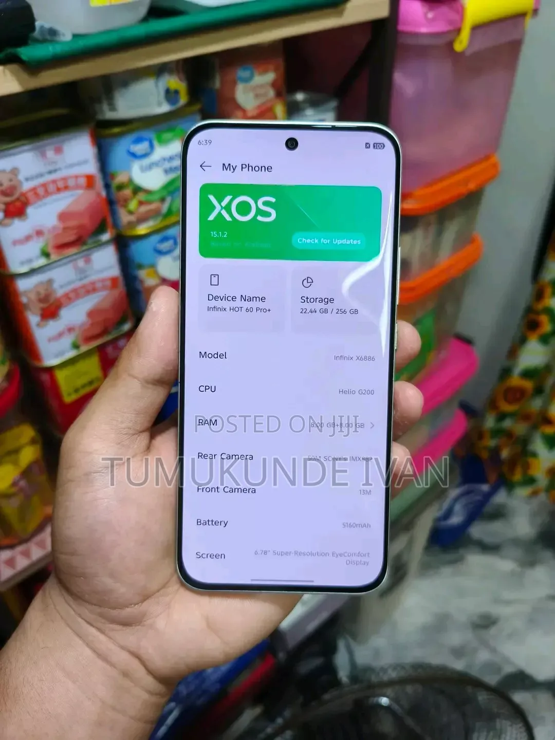 New Infinix Hot 60 Pro+ 256 GB Yellow