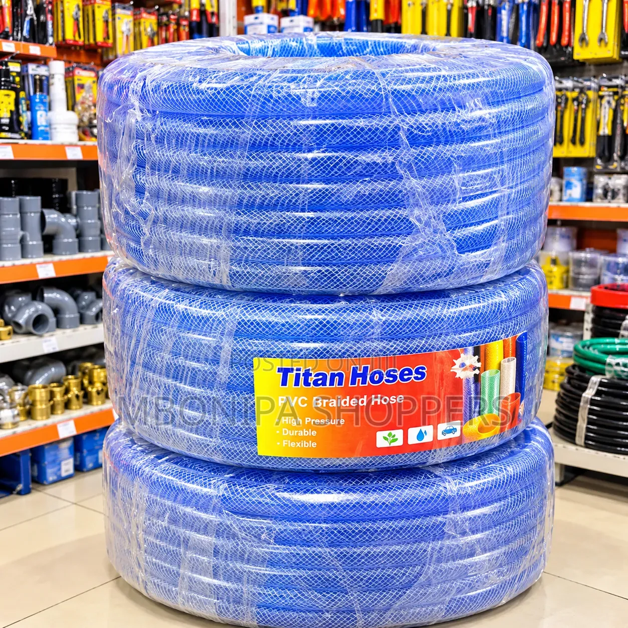 Titan PVC Braided Hose – High Pressure Durable Water Hose 50m 1inch