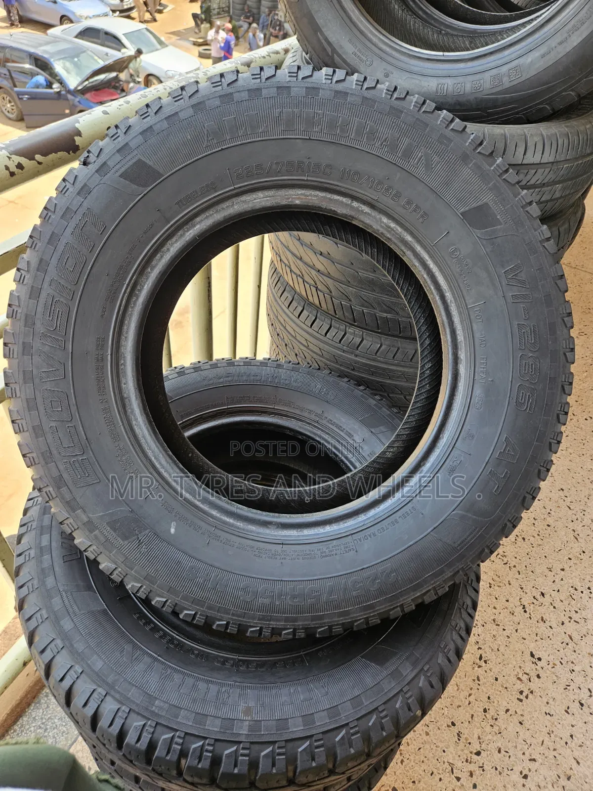 225 75 R15C With a 6PR Ecovision All Terrain AT Tires Still Gd Tires.
