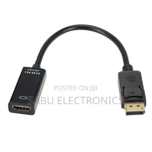 DisplayPort (DP) to HDMI Adapter – UHD 4K, Male to Female, Black