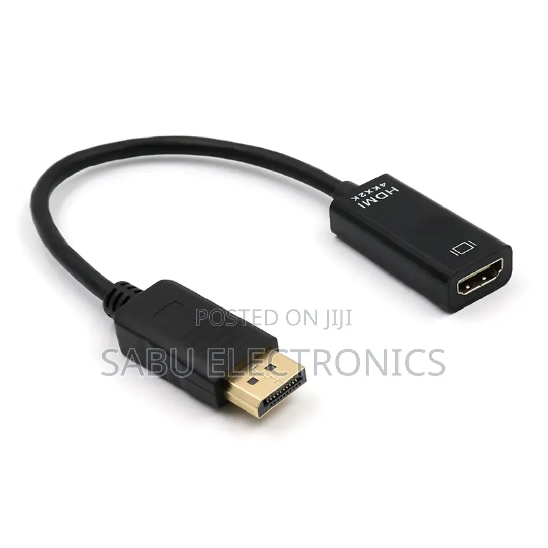 DisplayPort (DP) to HDMI Adapter – UHD 4K, Male to Female, Black