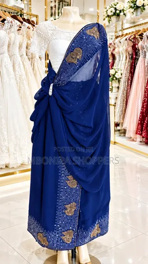 Elegant Navy Blue Mushanana – Stylish Traditional Outfit