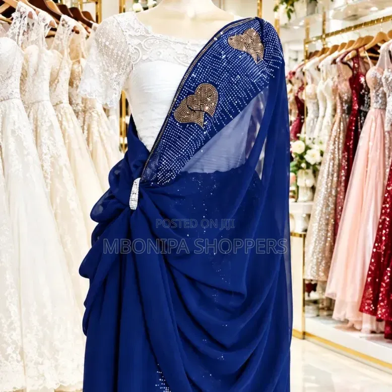 Elegant Navy Blue Mushanana – Stylish Traditional Outfit