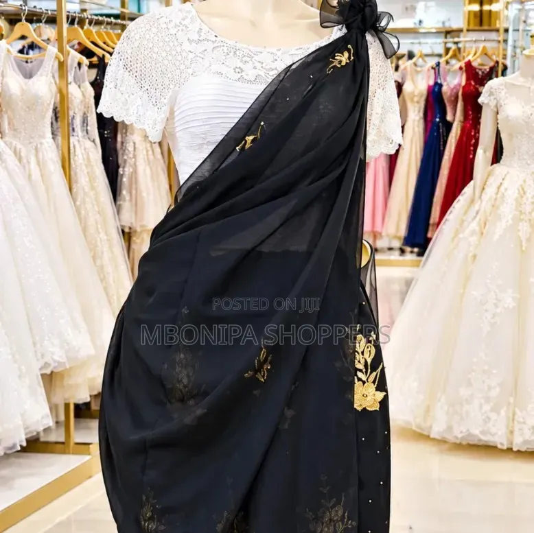 Elegant Black Gold Mushanana – Traditional Ceremonial Wear