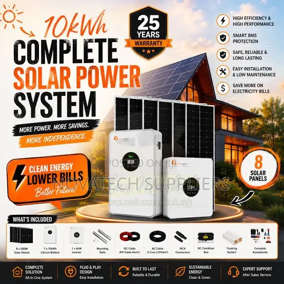 Reliable 10kwh Solar Full System Installation – Powers 100% of Loads