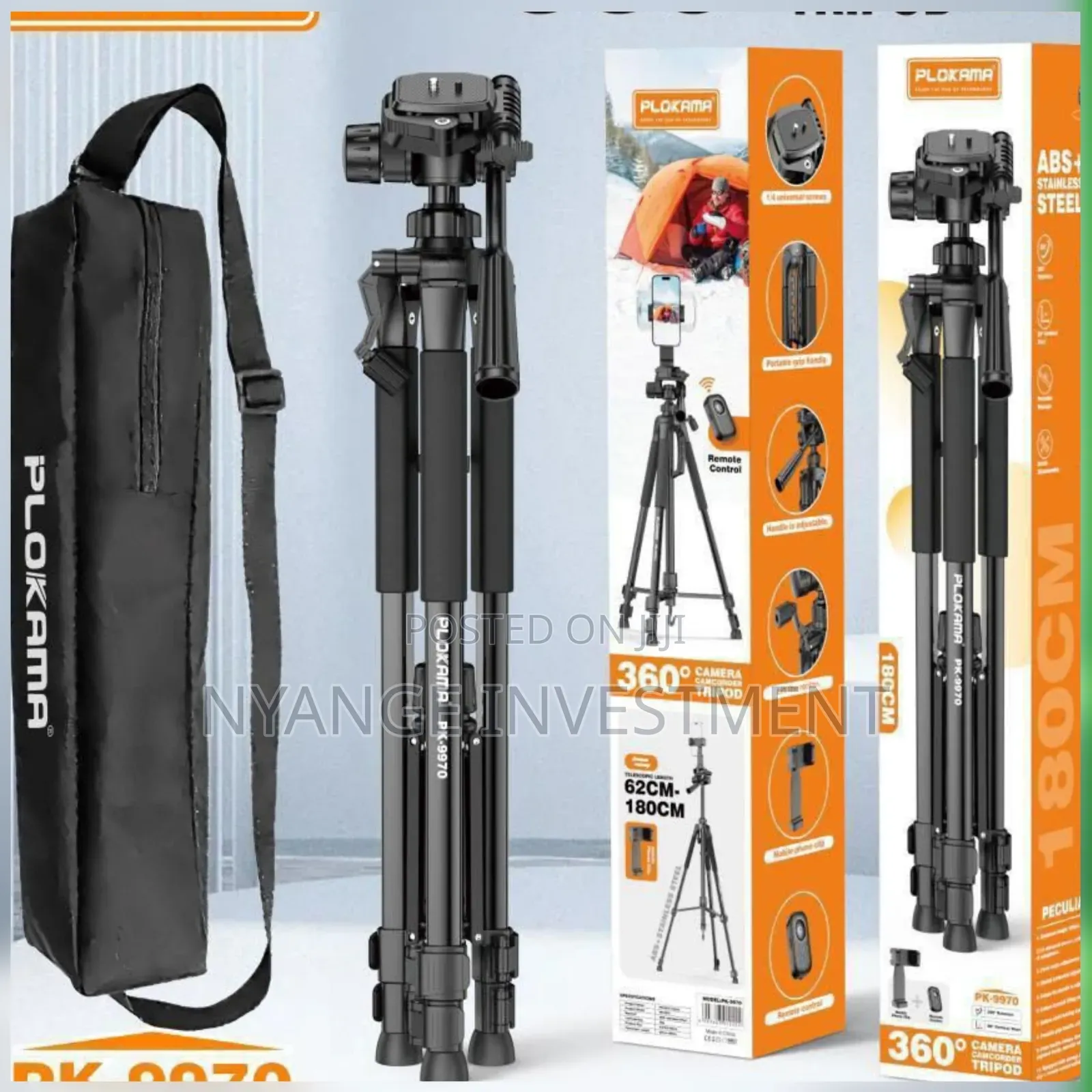 Plokama PK9970 Professional Tripod for Mobile Camera – Durable ABS