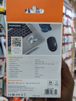 Porodo 1600DPI Wireless Mouse Dual Mode