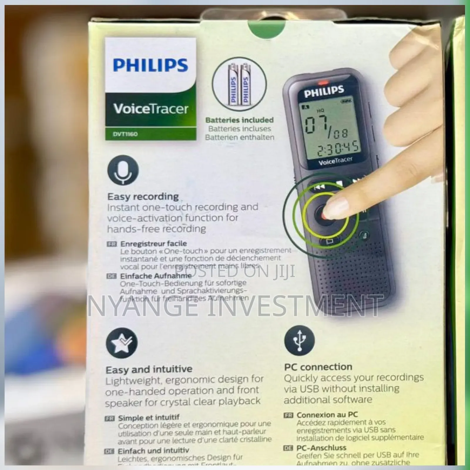 Philips Voice Tracer Digital Voice Recorder, Built in 8GB Storage .
