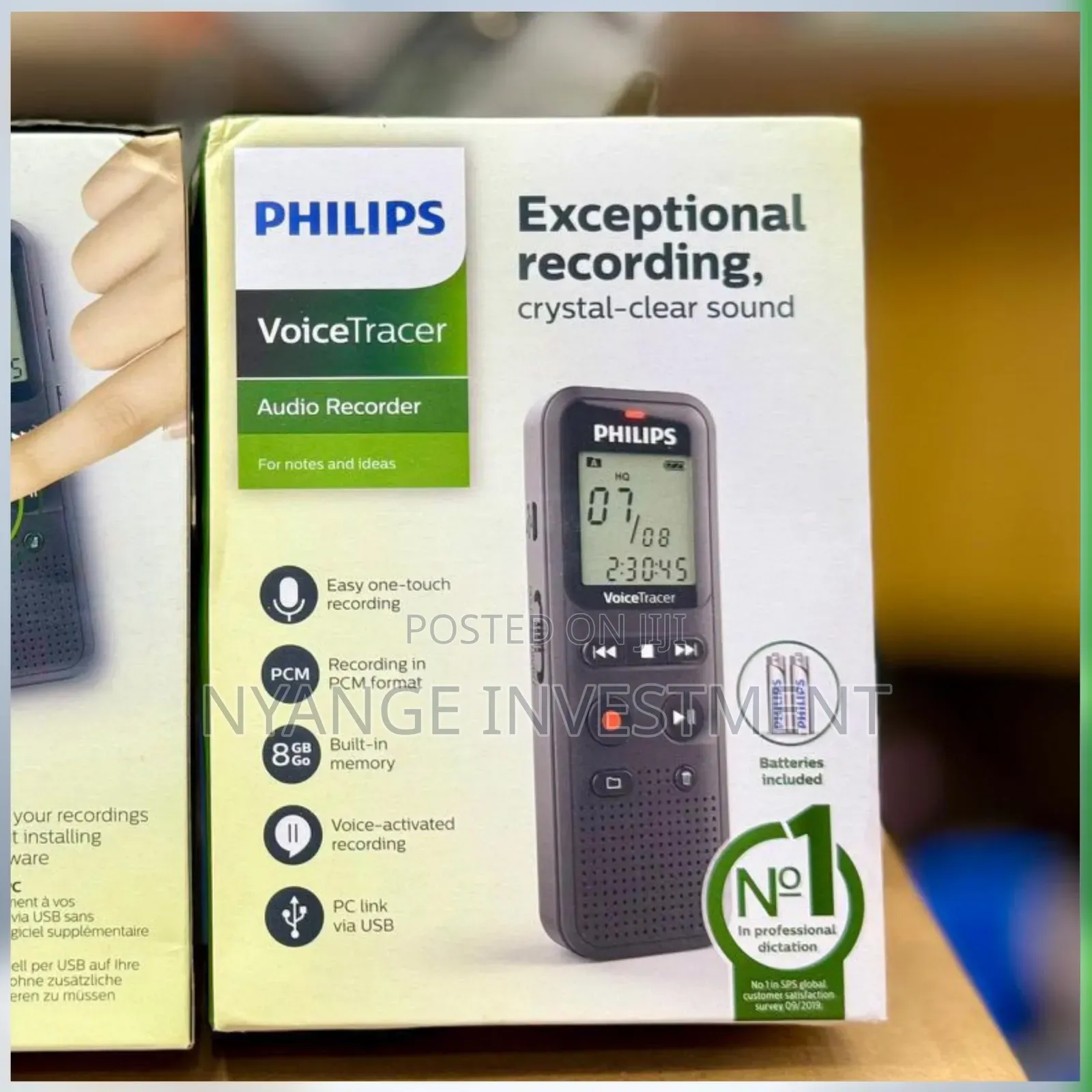Philips Voice Tracer Digital Voice Recorder, Built in 8GB Storage .
