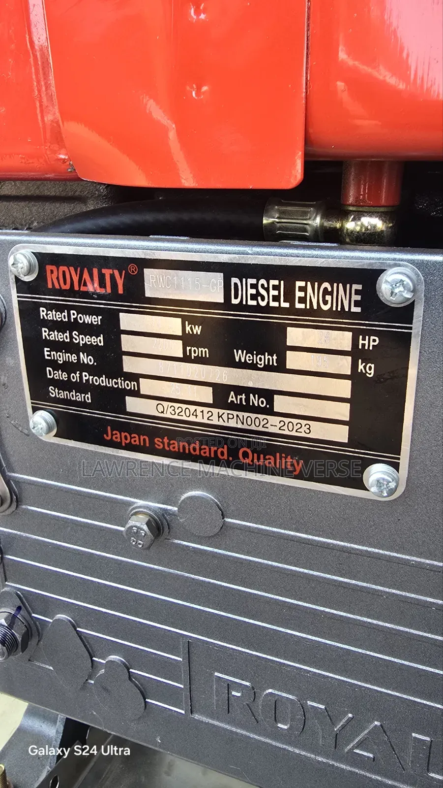Water Cooled Diesel Engine 26HP