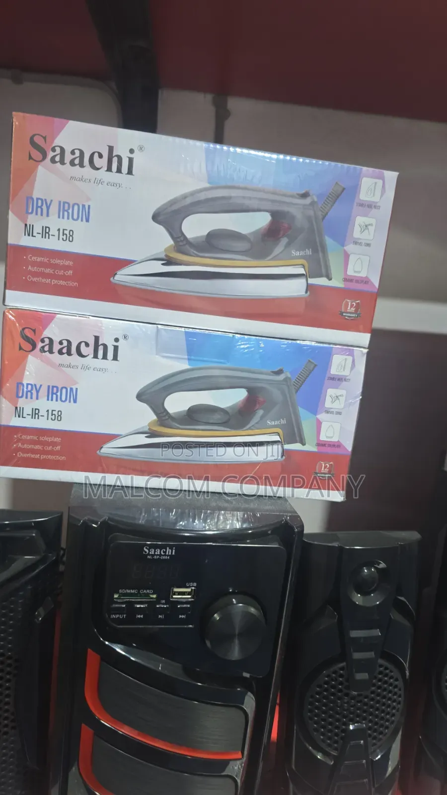 Saachi Dry Iron NL-IR-158 With Ceramic Soleplate | Uganda
