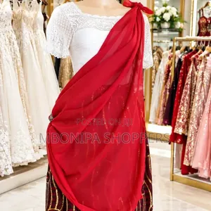Mushanana Traditional African Dress – Elegant Red White Set