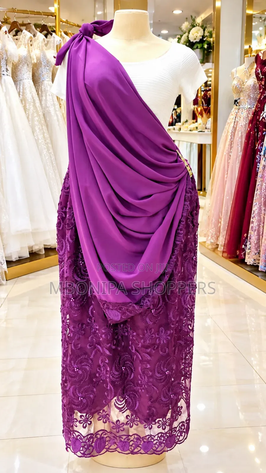 Mushanana – Elegant Purple Traditional Bridal Dress