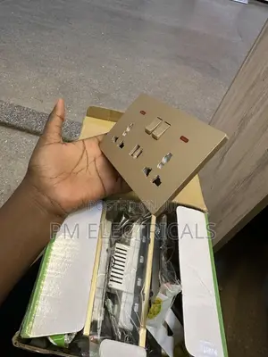 Double Socket Type C Plus USB Gold