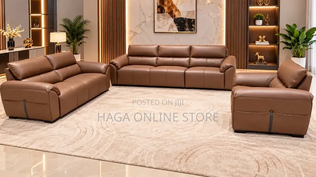 Brown Leather Sofa