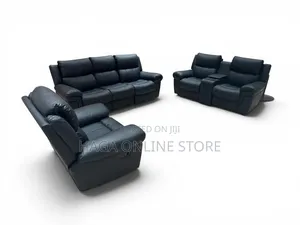 Black Leather Recliner Sofa
