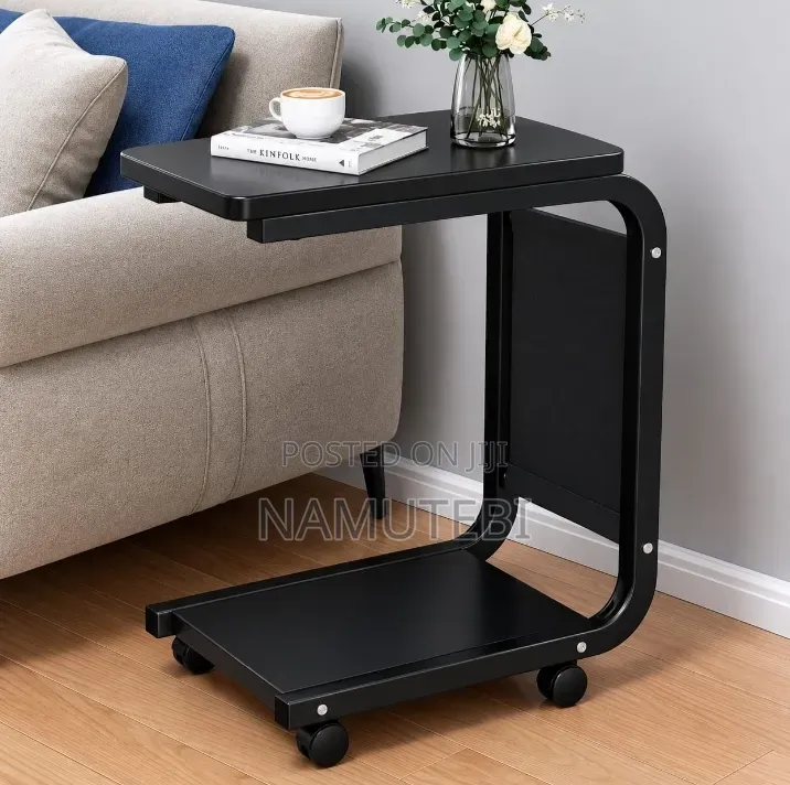 Flexible C - Shaped Sofa Side Table - New Design - Black