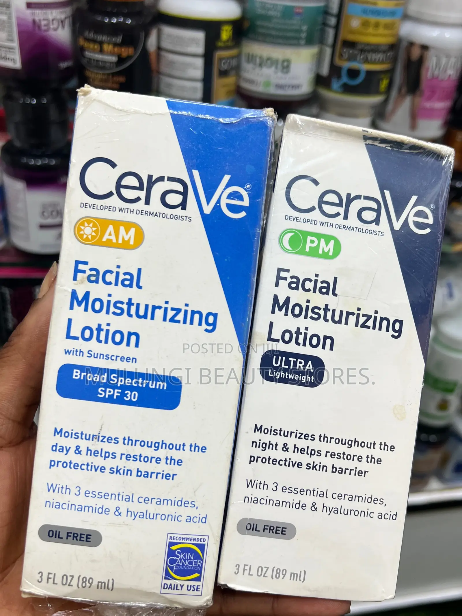 CeraVe AM and PM Facial Moisturizing Lotion Day and Night Set,