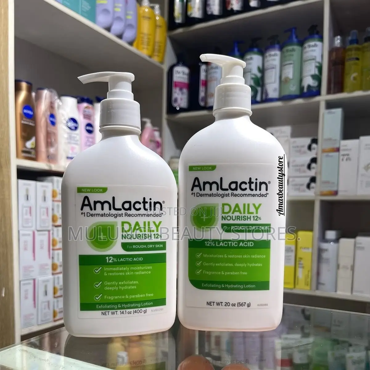 AmLactin Exfoliating Lactic Acid Body Lotions,Ultra Smoothing,vit C.