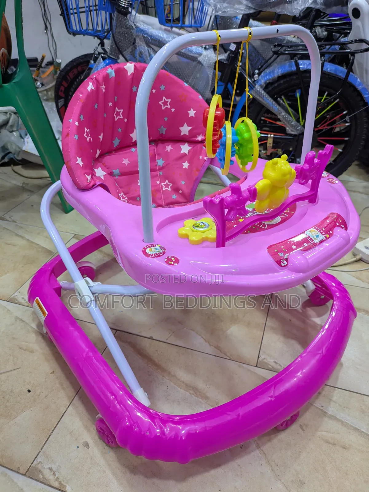 Pink Star Baby Walker