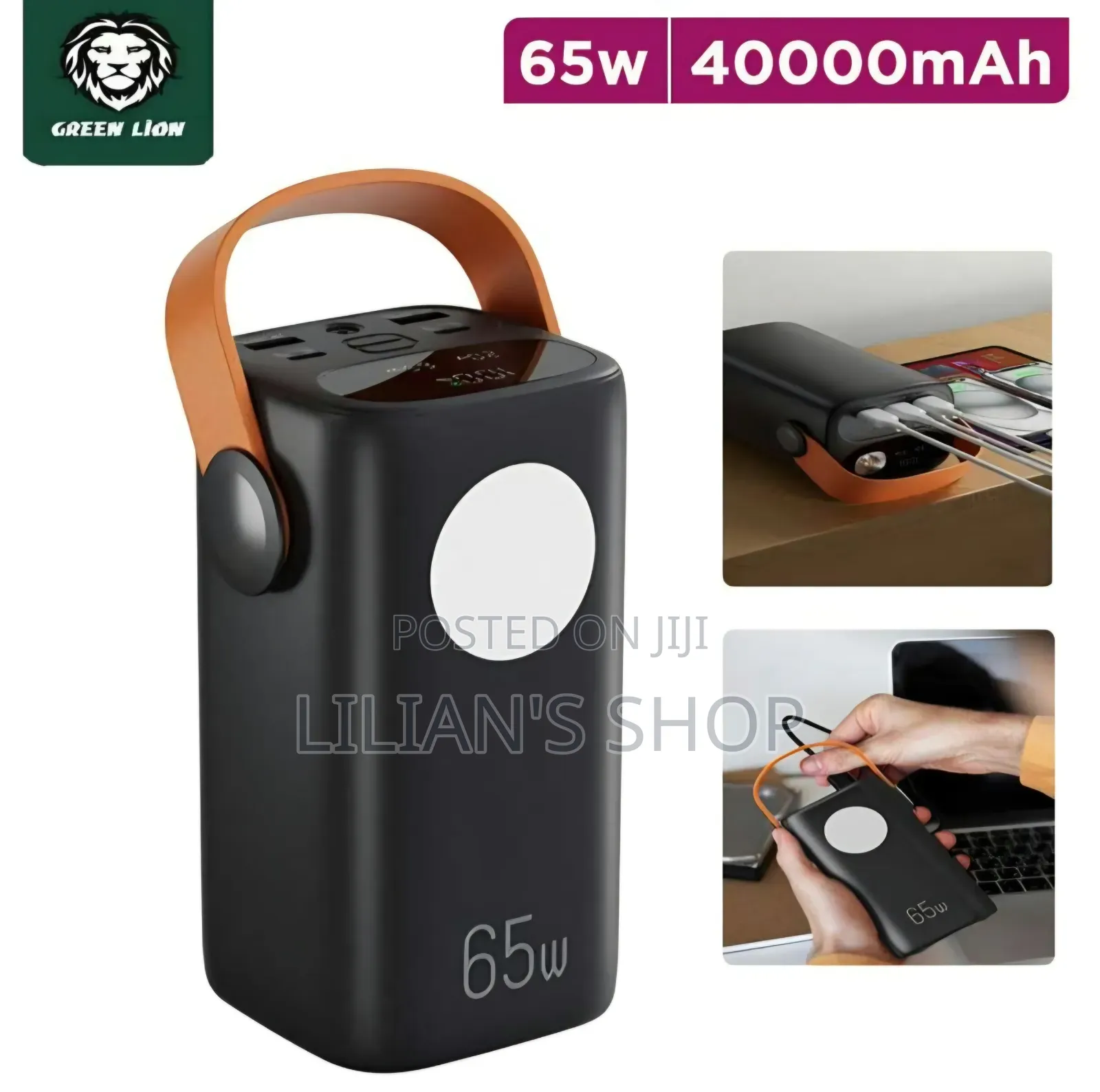 Green Lion Hyper Core 40 Power Bank 40000mAh - Black