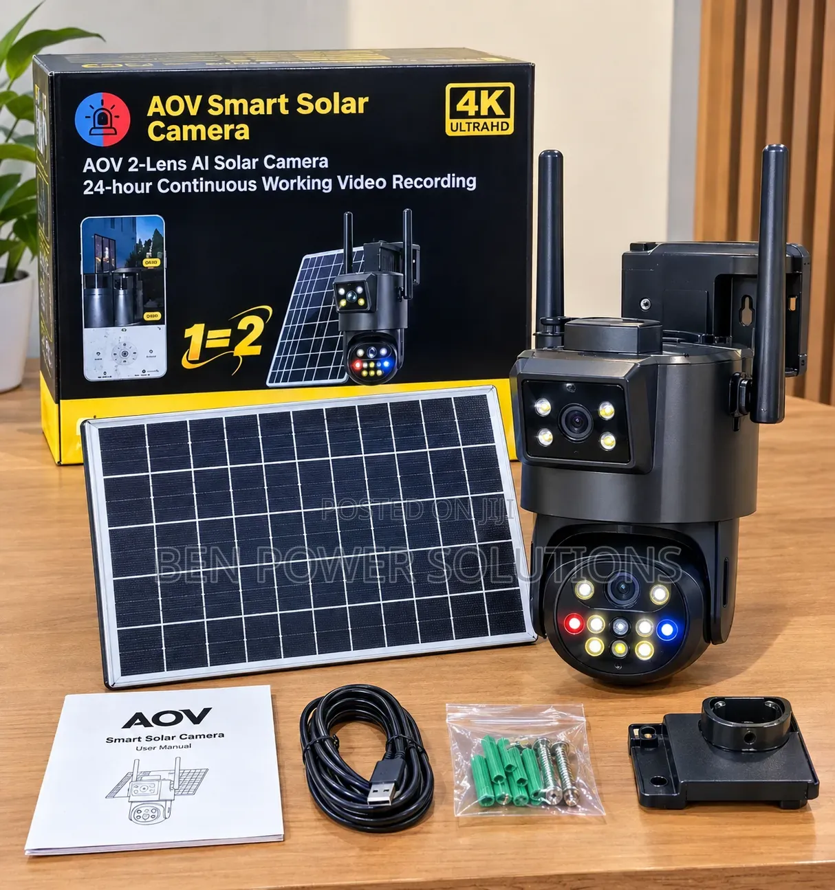 2Lens Solar Security Camera