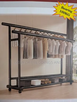Double Pole Clothes Storage Rack