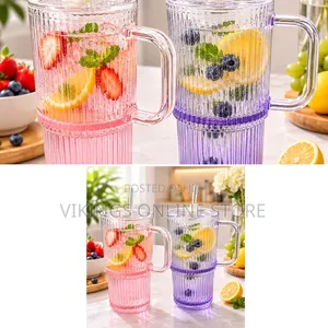 600ml Ribbed Glass Tumbler